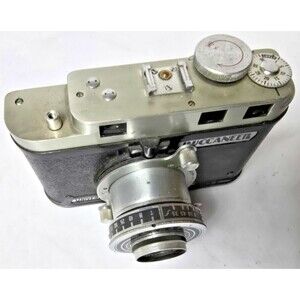 Universal Buccaneer Bakelite 1945 35mm Film Camera with 50mm lens Vintage Camera